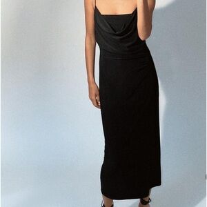 Black drape dress